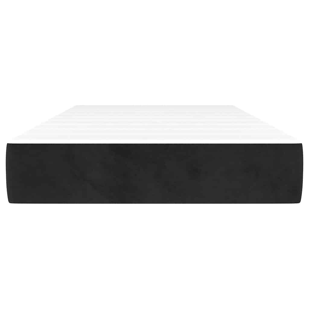 vidaXL Στρώμα με Pocket Springs Μαύρο 90x220x20 εκ. Βελούδινο