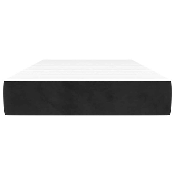 vidaXL Στρώμα με Pocket Springs Μαύρο 90x220x20 εκ. Βελούδινο