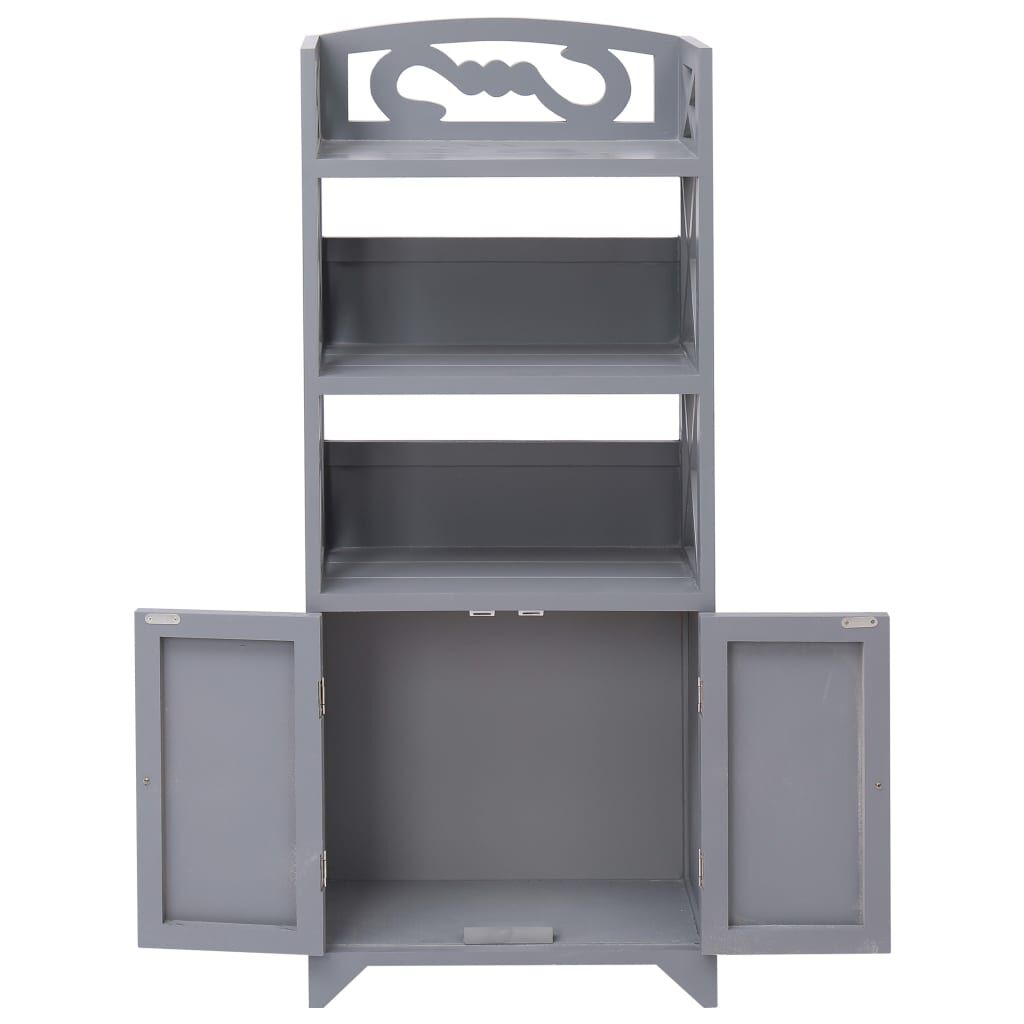 vidaXL Ντουλάπι Μπάνιου Γκρι 46x24x116 εκ. από Ξύλο Παυλώνιας
