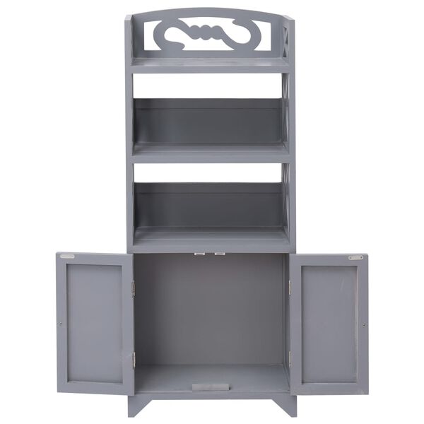 vidaXL Ντουλάπι Μπάνιου Γκρι 46x24x116 εκ. από Ξύλο Παυλώνιας