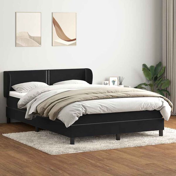 vidaXL &Kappa;&rho;&epsilon;&beta;ά&tau;&iota; Boxspring &mu;&epsilon; &Sigma;&tau;&rho;ώ&mu;&alpha; &Mu;&alpha;ύ&rho;&omicron; 160x210 &epsilon;&kappa;. &Beta;&epsilon;&lambda;&omicron;ύ&delta;&iota;&nu;&omicron;