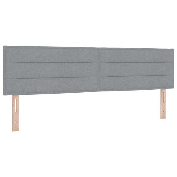 κρεβάτι Box Spring με στρώμα vidaXL ανοιχτό γκρι 180x200 εκ. ύφασμα
