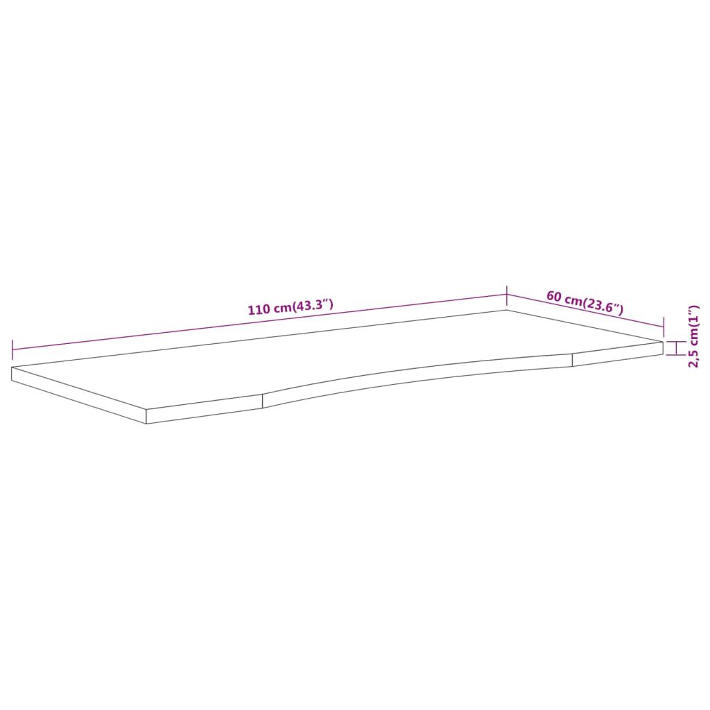 vidaXL Επιφάνεια Γραφείου Ορθογώνια 110x60x2,5 εκ. Μασίφ Ξύλο Ακακίας