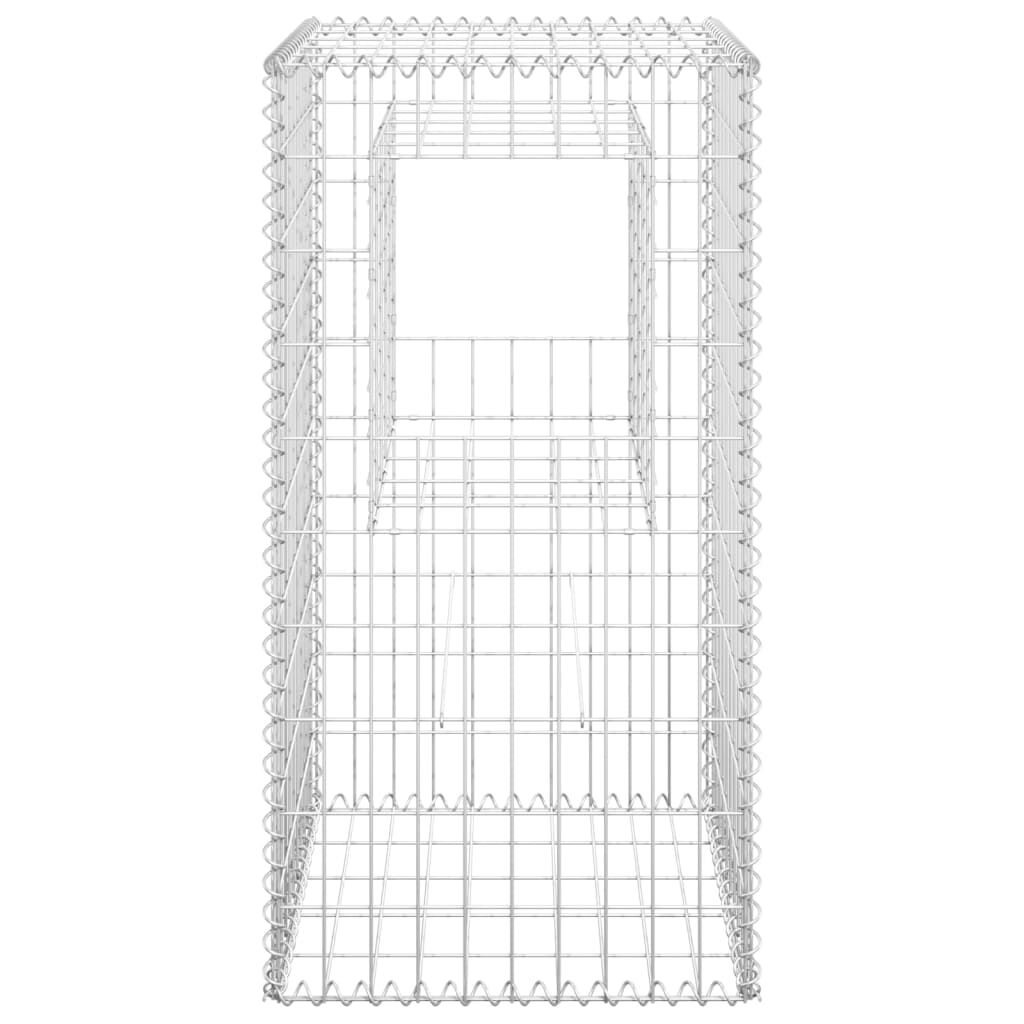 vidaXL Συρματοκιβώτια Στύλοι 2 τεμ. 50 x 50 x 100 εκ. Σιδερένιοι