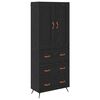 vidaXL Highboard &Mu;&alpha;ύ&rho;&eta; &Omicron;&xi;&upsilon;ά 69,5 x 34 x 180 &epsilon;&kappa;. &Epsilon;&pi;&epsilon;&xi;&epsilon;&rho;&gamma;&alpha;&sigma;&mu;έ&nu;&omicron; &Xi;ύ&lambda;&omicron;