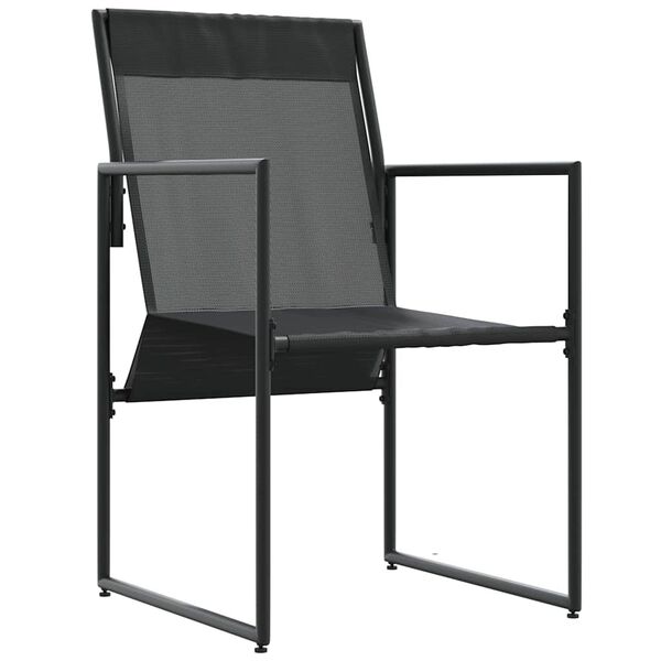 vidaXL Καρέκλες Κήπου 4 pcs Μαύρο και Ανθρακί 50.5 x 59 x 81.5 εκ.