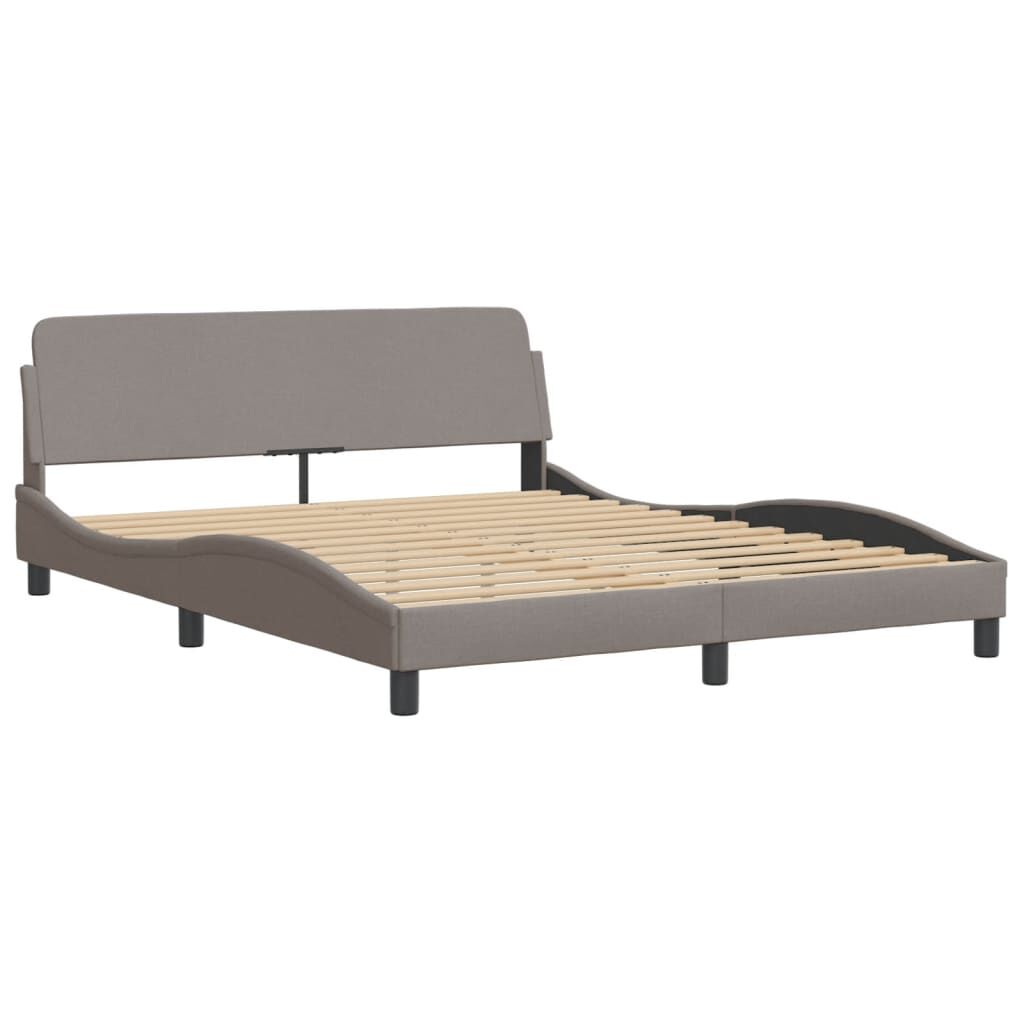 vidaXL Σκελετός Κρεβατιού Χωρίς Στρώμα Taupe 160x200 εκ. Υφασμάτινο