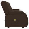 vidaXL Πολυθρόνα Μασάζ Τετραθέσια Ποτηροθήκη Ανακλ. Καφέ Συνθ. Δέρμα