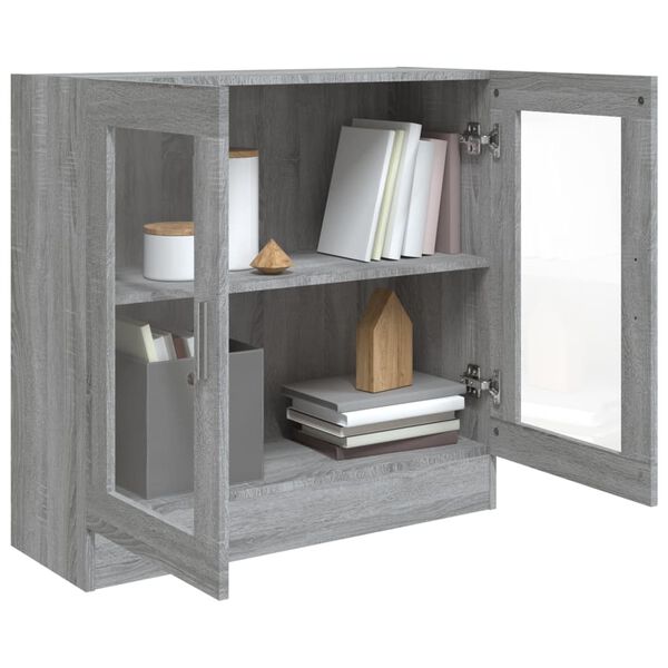 vidaXL Βιτρίνα Γκρι Sonoma 82,5x30,5x80εκ. από Επεξεργασμένο Ξύλο
