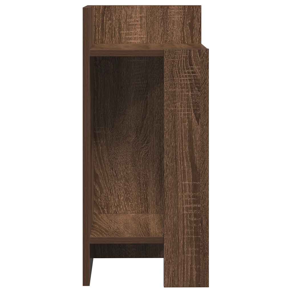 vidaXL Τραπεζάκια 2 τεμ. με ράφι Καφέ Δρυς 25,5x27x60 εκ.