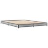 vidaXL Πλαίσιο Κρεβατιού Γκρι Sonoma 120x200 εκ. Επεξ. Ξύλο & Μέταλλο