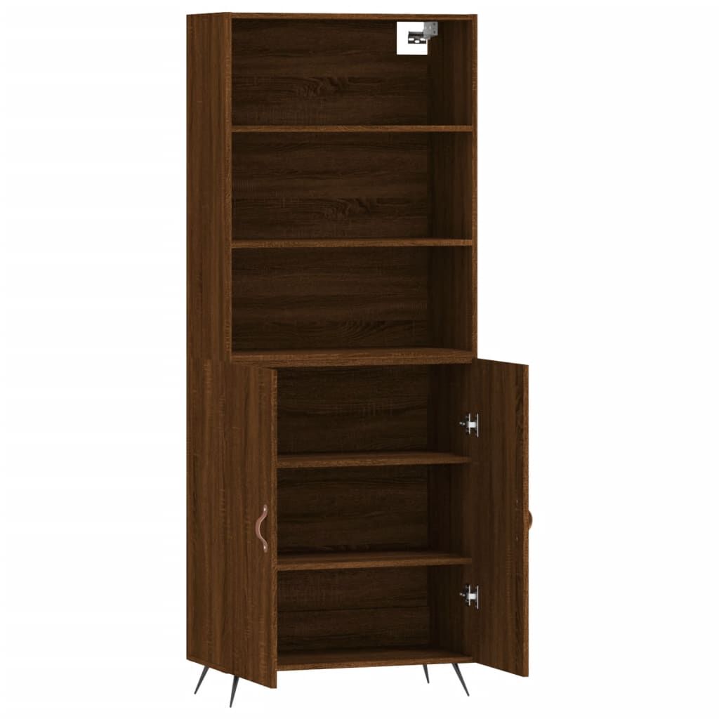 vidaXL Ντουλάπι Καφέ Δρυς 69,5 x 34 x 180 εκ. από Επεξεργασμένο Ξύλο