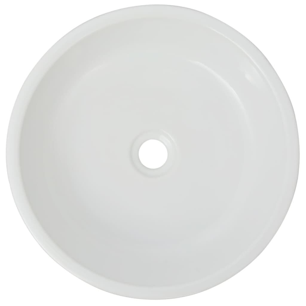 vidaXL Νιπτήρας Στρογγυλός Λευκός 42 x 12 εκ. Κεραμικός