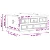 vidaXL storage box &mu;&epsilon; &rho;ά&phi;&iota; &Lambda;&epsilon;&upsilon;&kappa;ό 90 x78 x 45 &epsilon;&kappa; &Sigma;&tau;&epsilon;&rho;&epsilon;ά &xi;&upsilon;&lambda;&epsilon;ί&alpha; &pi;&epsilon;ύ&kappa;&omicron;&upsilon;