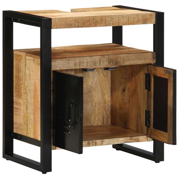 vidaXL Ντουλάπι νιπτήρα 55x35x60 cm από μασίφ ακατέργαστο ξύλο πεύκου