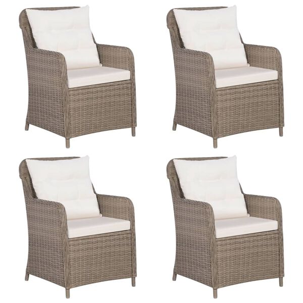 vidaXL Σετ Τραπεζαρίας Κήπου 5 Τεμαχίων Καφέ