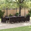 vidaXL Τραπέζι Κήπου Καφέ 350 x 100 x 73 εκ. συνθετικό ρατάν