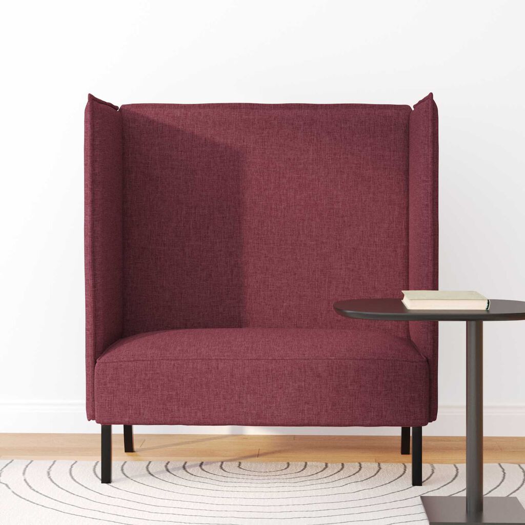 vidaXL Καναπές Υψηλού Πίσω Μπορντό 109x56x121 cm Υφάσματος