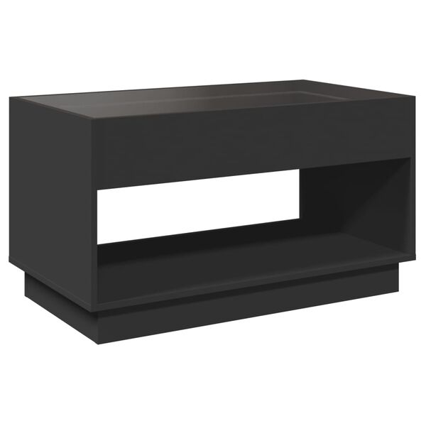 vidaXL Τραπεζάκι Σαλονιού Infinity LED Μαύρο 90x50x50 εκ.