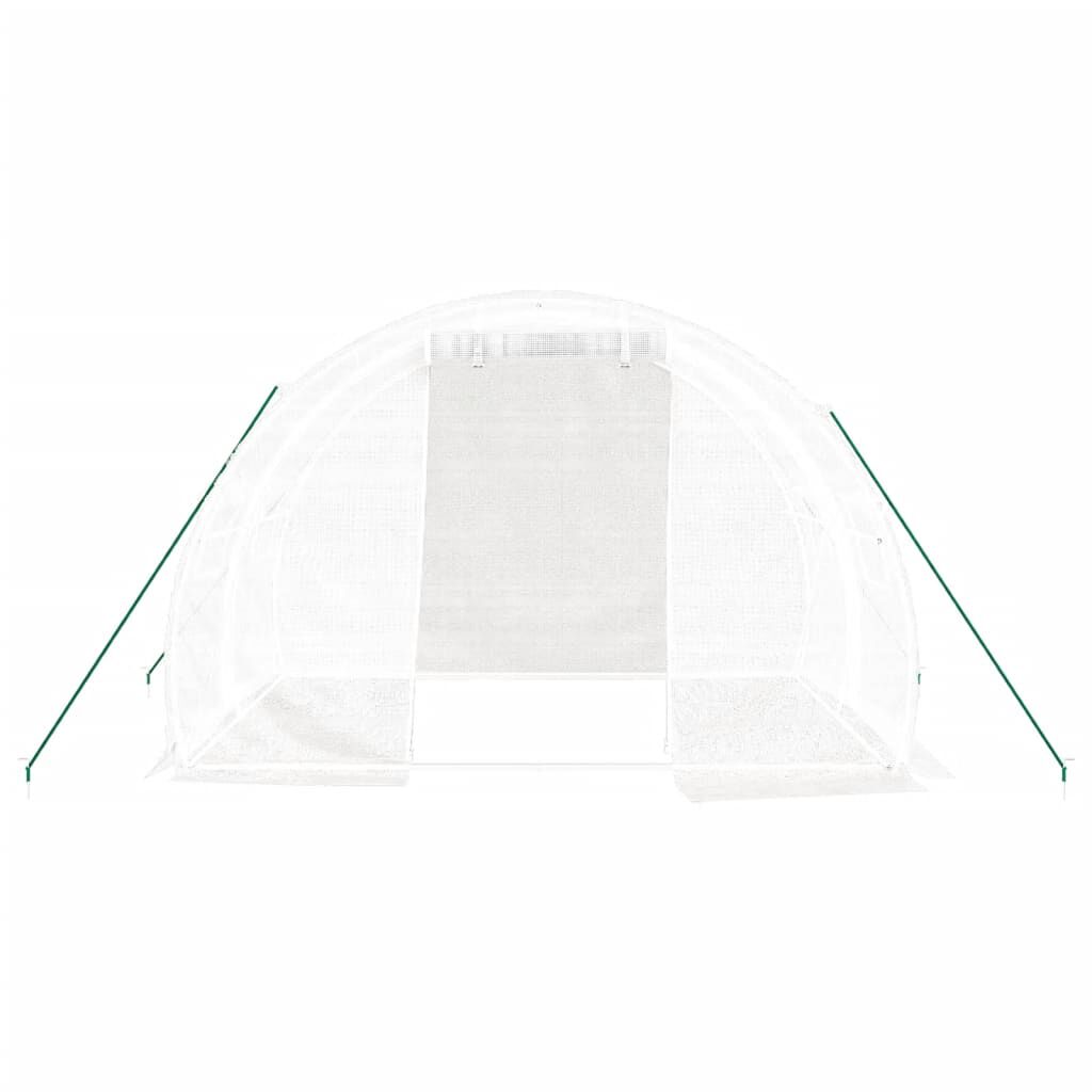 vidaXL Θερμοκήπιο με Ατσάλινο Πλαίσιο Λευκό 6 μ² 3 x 2 x 2 μ.