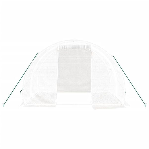 vidaXL Θερμοκήπιο με Ατσάλινο Πλαίσιο Λευκό 6 μ² 3 x 2 x 2 μ.