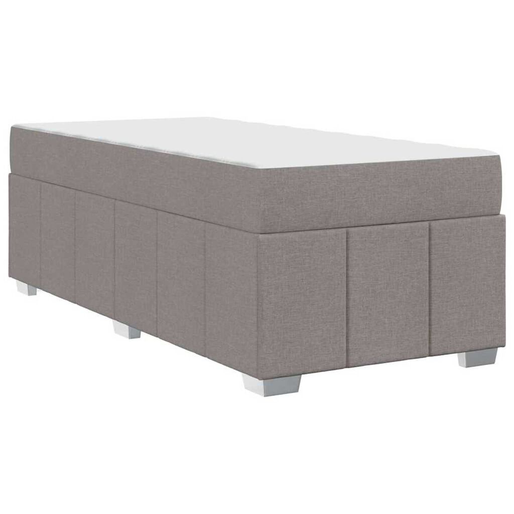 vidaXL Σκελετός Κρεβατιού Taupe 90 x 200 cm ύφασμα