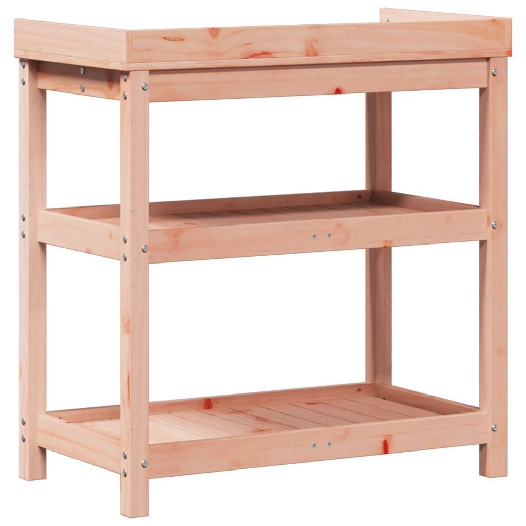 vidaXL Τραπέζι Κηπουρικής με Ράφια 82,5x45x86,5 εκ. Μασίφ Ψευδότσουγκα