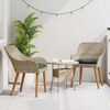 vidaXL Καρέκλα Κήπου με μαξιλάρι 2 pcs Ανοιχτό γκρι 55 x 62.5 x 82 εκ.