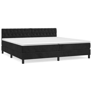 vidaXL &Kappa;&rho;&epsilon;&beta;ά&tau;&iota; Boxspring &mu;&epsilon; &Sigma;&tau;&rho;ώ&mu;&alpha; &Mu;&alpha;ύ&rho;&omicron; 200x200 &epsilon;&kappa;. &Beta;&epsilon;&lambda;&omicron;ύ&delta;&iota;&nu;&omicron;