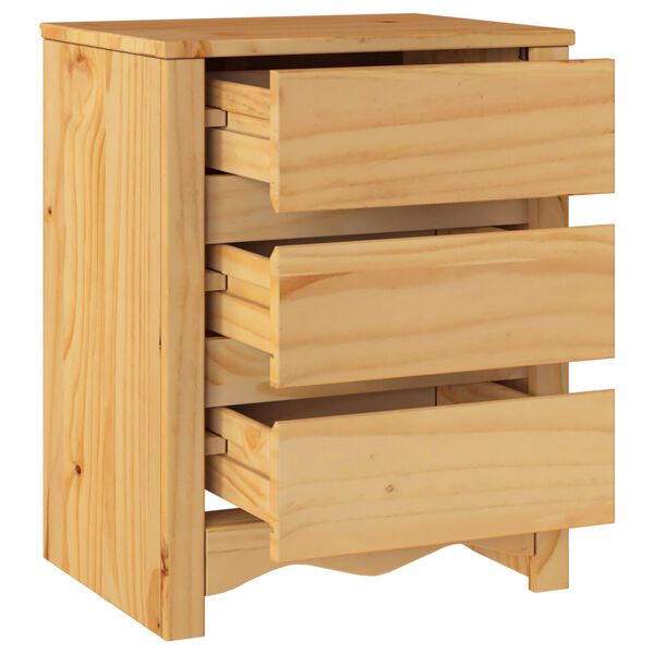 vidaXL Κομοδίνο "DRAMMEN" 45x35x56 εκ. Μασίφ ξύλο πεύκου