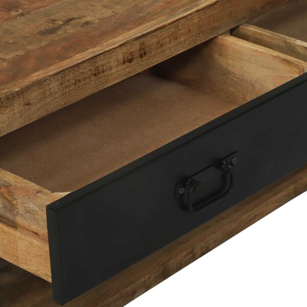 vidaXL Ράφι Ρούχων με γάντζους και ράφια 110x40x185 εκ. Μασίφ ξύλο μάνγκο