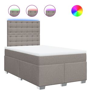 vidaXL &Kappa;&rho;&epsilon;&beta;ά&tau;&iota; Boxspring &mu;&epsilon; &Sigma;&tau;&rho;ώ&mu;&alpha; Taupe 120x190 &epsilon;&kappa;. &Upsilon;&phi;&alpha;&sigma;&mu;ά&tau;&iota;&nu;&omicron;
