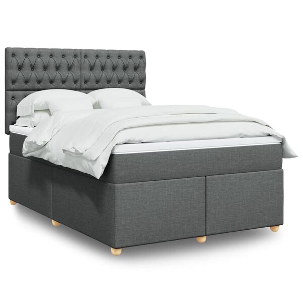 vidaXL &Kappa;&rho;&epsilon;&beta;ά&tau;&iota; Boxspring &mu;&epsilon; &Sigma;&tau;&rho;ώ&mu;&alpha; &Sigma;&kappa;&omicron;ύ&rho;&omicron; &Gamma;&kappa;&rho;&iota; 140x200 &epsilon;&kappa; &Upsilon;&phi;&alpha;&sigma;&mu;ά&tau;&iota;&nu;&omicron;