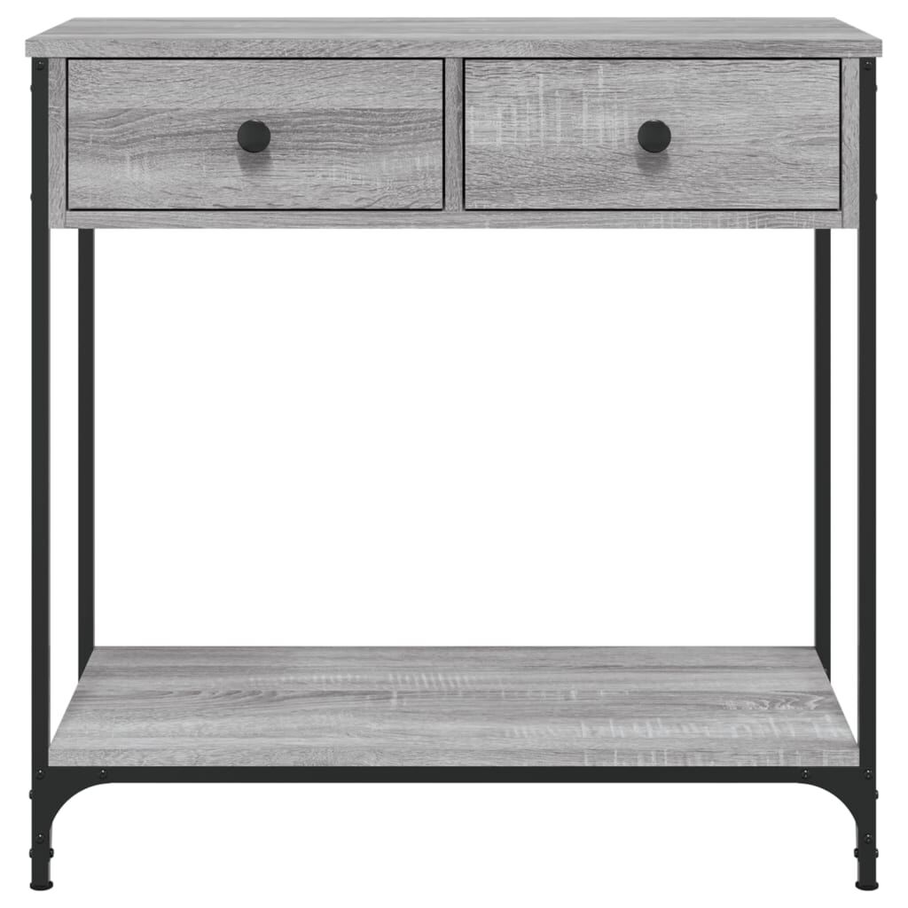 vidaXL Τραπέζι Κονσόλα Γκρι Sonoma 75x34,5x75 εκ. Επεξεργασμένο Ξύλο