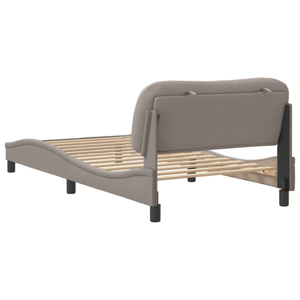 vidaXL Σκελετός Κρεβατιού Χωρίς Στρώμα Taupe 100 x 200 εκ. Υφασμάτινο