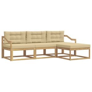 vidaXL &Sigma;&epsilon;&iota;&rho;ά &Kappa;&alpha;&nu;&alpha;&pi;έ &Epsilon;&xi;&omega;&tau;&epsilon;&rho;&iota;&kappa;&omicron;ύ 4 pcs &Lambda;&epsilon;&upsilon;&kappa;ό &kappa;&alpha;&iota; &Mu;&pi;&epsilon;&zeta; &Pi;&omicron;&lambda;&upsilon;&epsilon;&sigma;&tau;έ&rho;&alpha;&sigmaf;