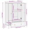 vidaXL Ντουλάπι 60 x 33 x 100 εκ. από Μασίφ Ξύλο Μάνγκο