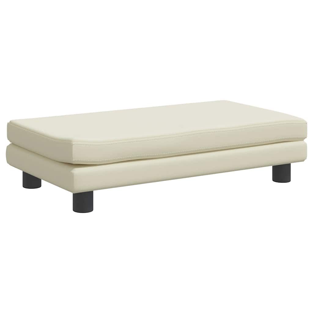 vidaXL Κρεβάτι Σκύλου με Προέκταση Κρεμ 100x50x30 εκ. Συνθετικό Δέρμα