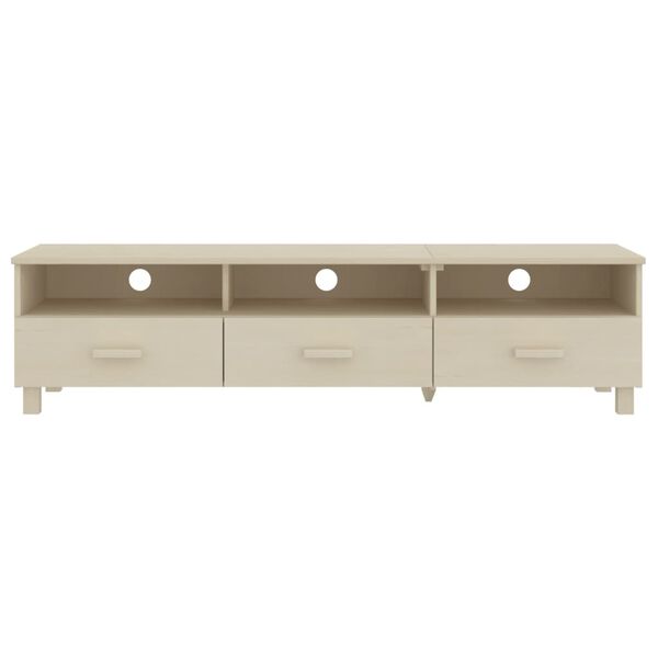 vidaXL Έπιπλο Τηλεόρασης HAMAR Μελί 158x40x40 εκ. Μασίφ Ξύλο Πεύκου