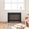 vidaXL Κάλυμμα Καλοριφέρ Μαύρο 112 x 19 x 81,5 εκ. από MDF