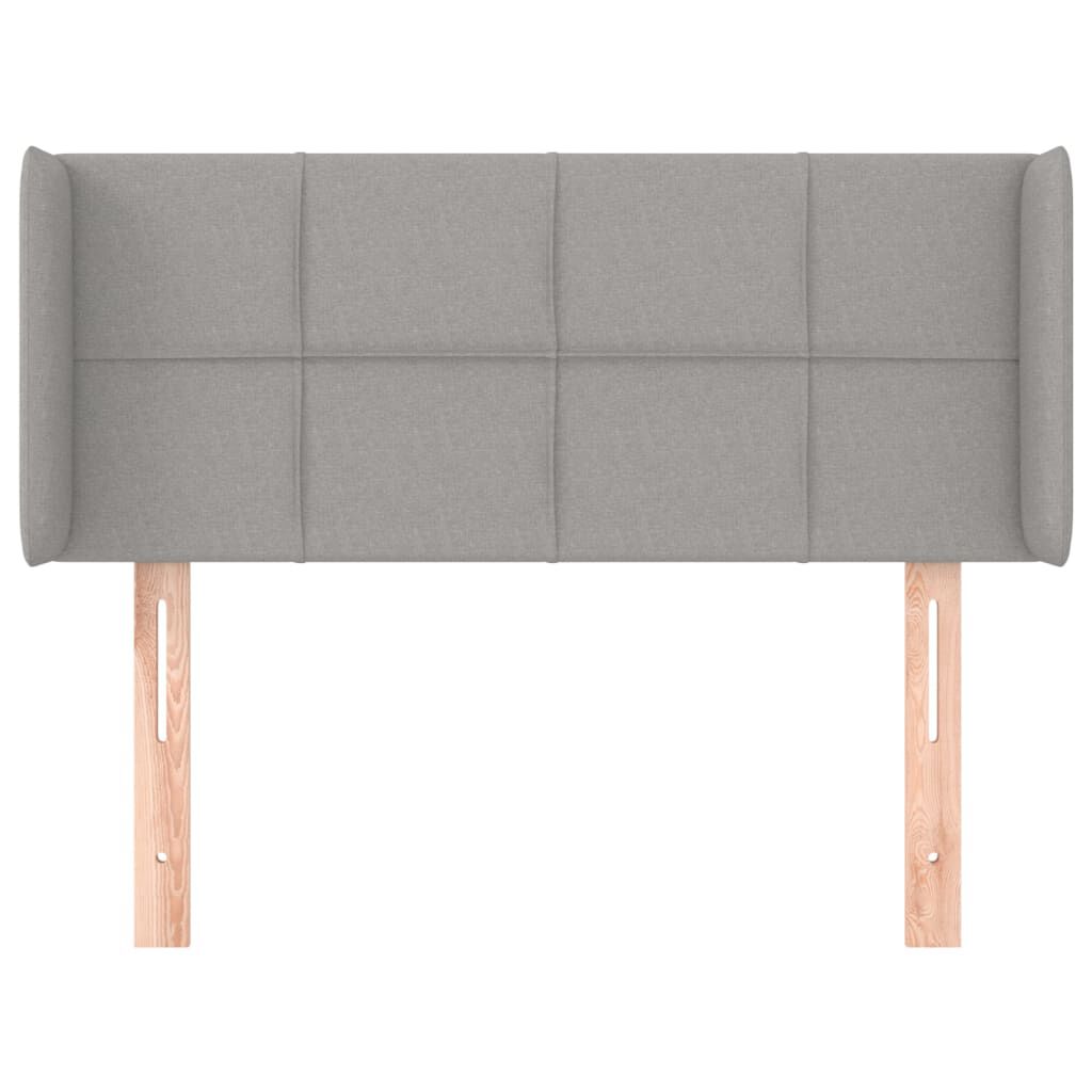 vidaXL Κεφαλάρι με Πτερύγια Ανοιχτό Γκρι 93x16x78/88 εκ. Υφασμάτινο
