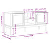 vidaXL Έπιπλο Τηλεόρασης FLORO Λευκό 114x43x55εκ από Μασίφ Ξύλο Πεύκου