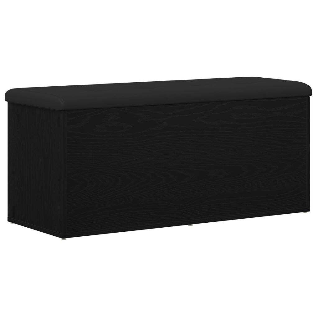vidaXL Παγκάκι Αποθήκευσης Μαύρη Δρυς 100x40x45 εκ. Συνθετικό Ξύλο