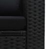 vidaXL Σαλόνι Κήπου 6 Τεμαχίων Μαύρο από Συνθετικό Ρατάν με Μαξιλάρια