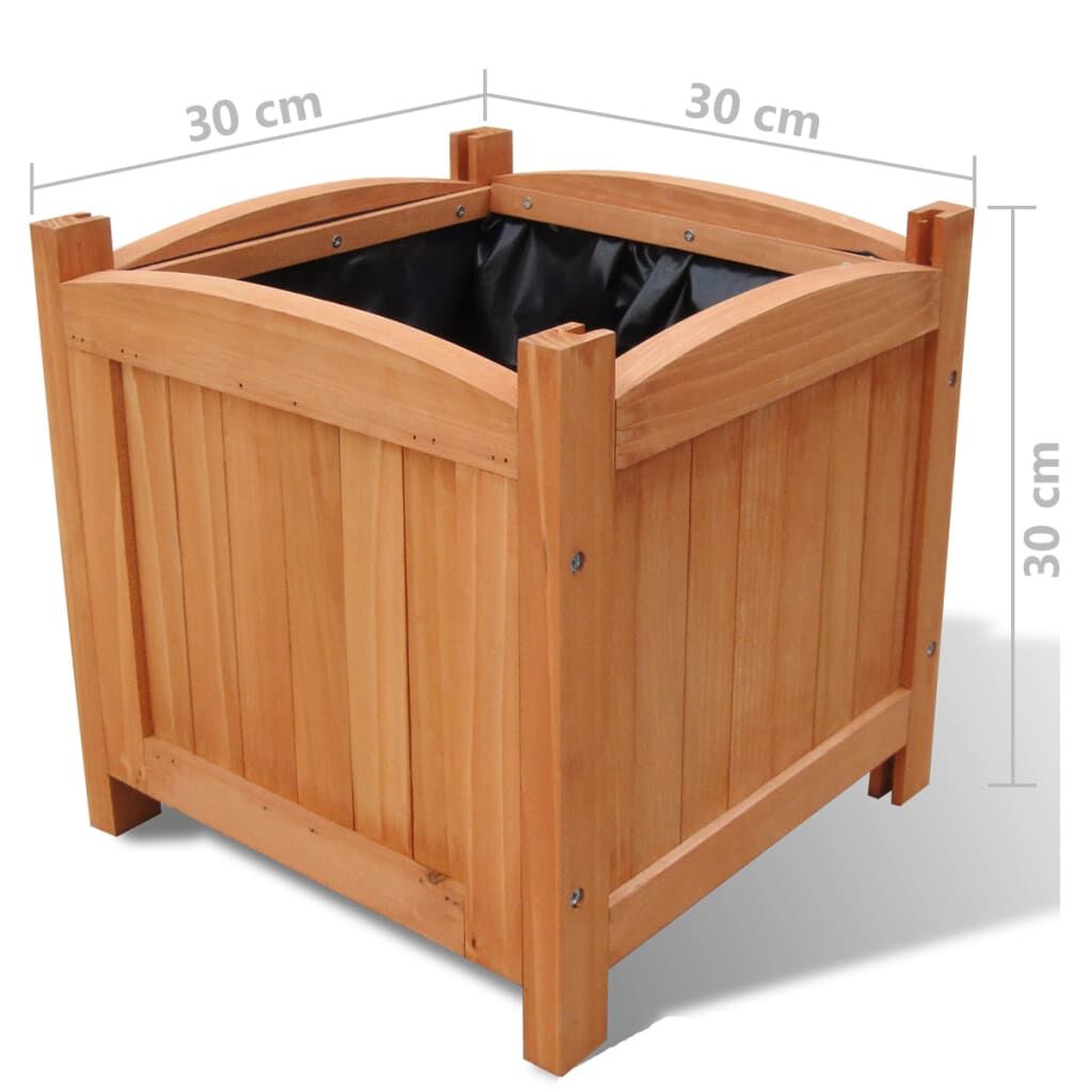 vidaXL Γλάστρες Υπερυψωμένες 4 τεμ. 30 x 30 x 30 εκ.