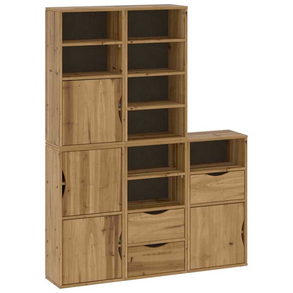 vidaXL Πλαϊνά ντουλάπια 5 τεμ. ODDA 40x24x79 εκ. από Μασίφ Ξύλο Πεύκου