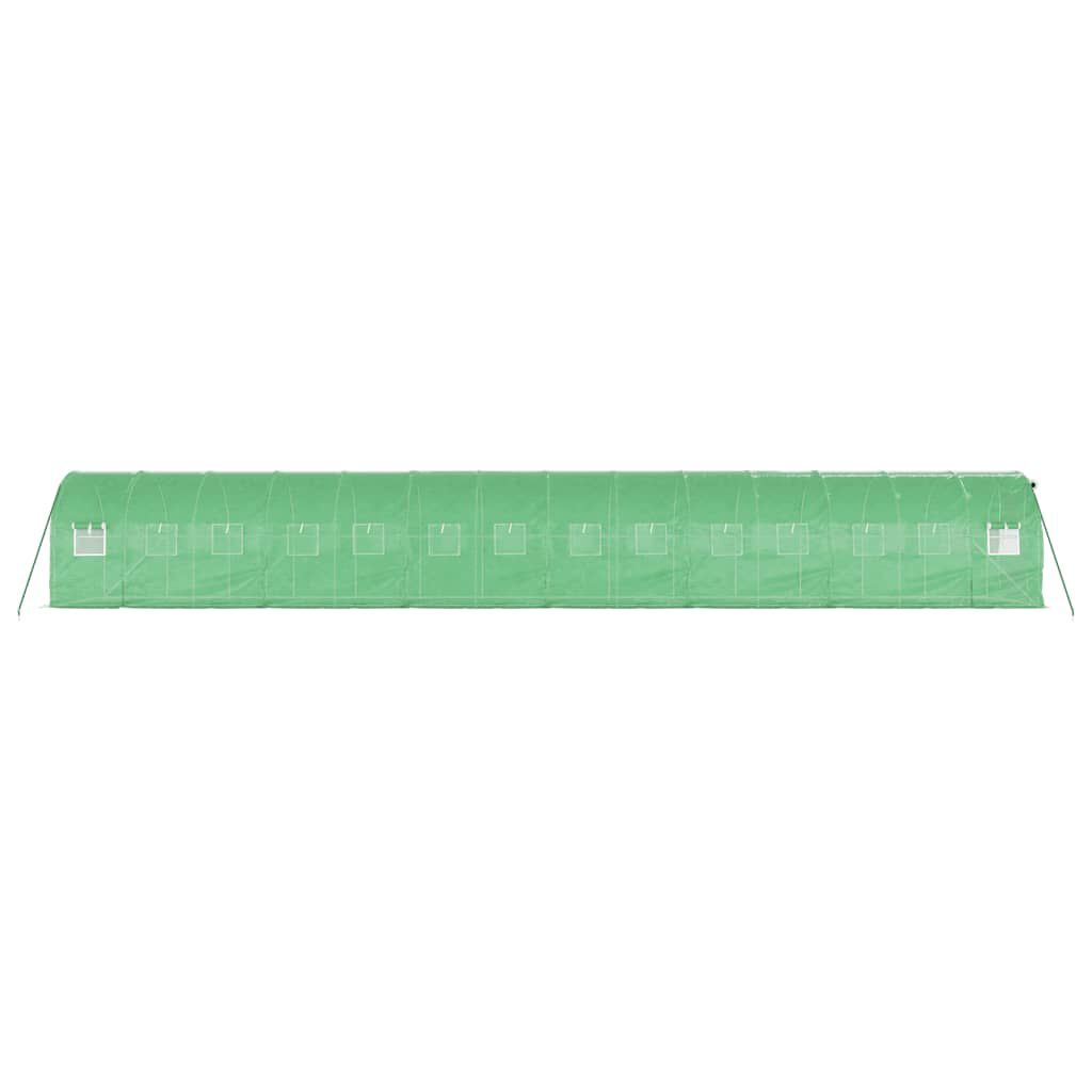 vidaXL Θερμοκήπιο Πράσινο 28 μ² 14 x 2 x 2 μ. με Ατσάλινο Πλαίσιο