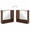 vidaXL Σετ Επίπλων Μπάνιου Επιτοίχιο 4 pcs Καφέ δρυς 61 x 35 x 64 εκ.