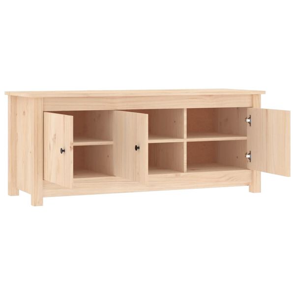 vidaXL Παπουτσοθήκη 110 x 38 x 45,5 εκ. από Μασίφ Ξύλο Πεύκου