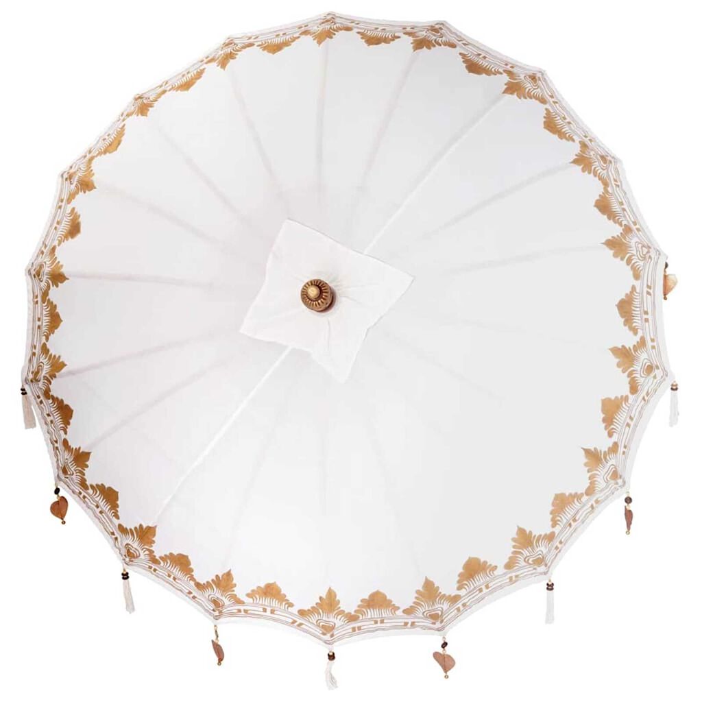 vidaXL Μπαλινέζικη Ομπρέλα Κρεμ (180-190) x 260 εκ.